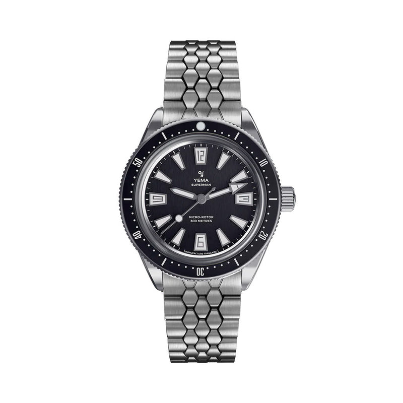 Yema Skin Diver CMM.20 with Black Dial on Bracelet #YEMA-03