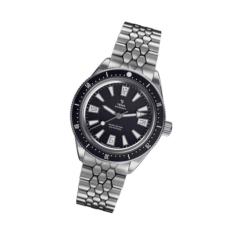 Yema Skin Diver CMM.20 with Black Dial on Bracelet #YEMA-03
