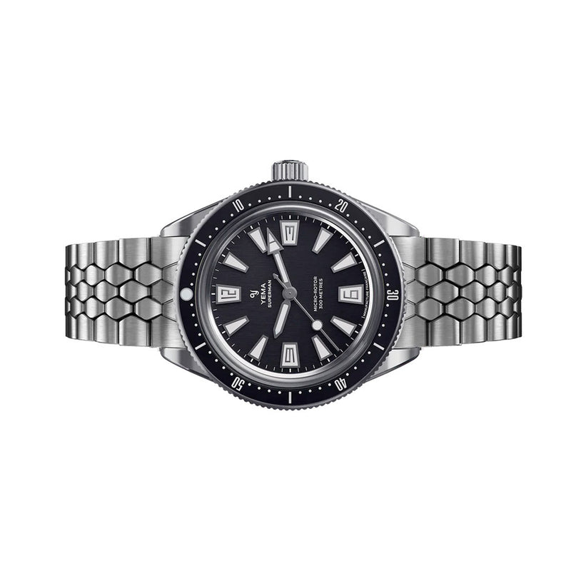 Yema Skin Diver CMM.20 with Black Dial on Bracelet #YEMA-03