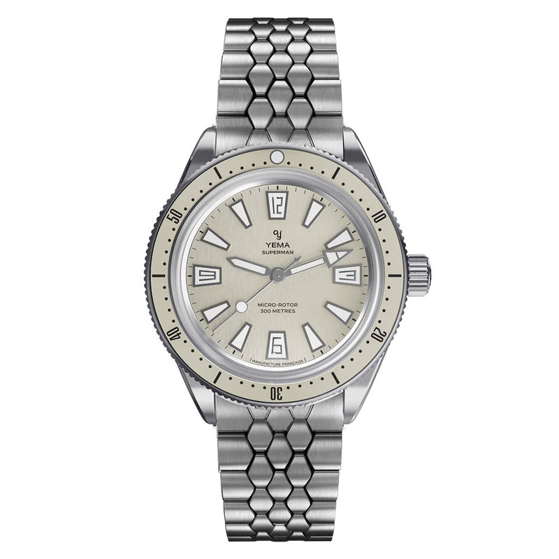 Yema Skin Diver CMM.20 with Beige Dial on Bracelet #YEMA-04