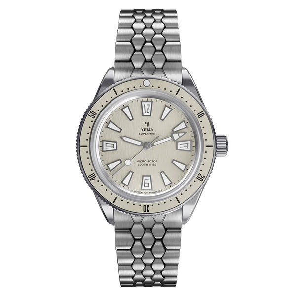 Yema Skin Diver CMM.20 with Beige Dial on Bracelet #YEMA-04