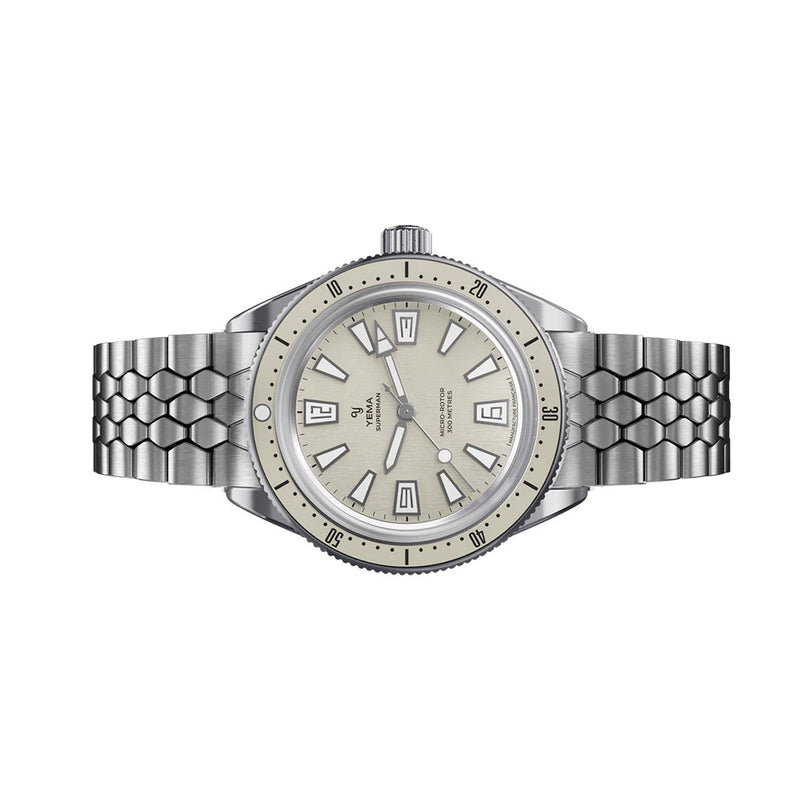 Yema Skin Diver CMM.20 with Beige Dial on Bracelet #YEMA-04