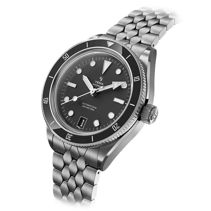 Yema Superman Dato CMM.10 with Black Dial on Bracelet #YEMA-06