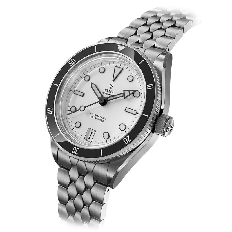 Yema Superman Dato CMM.10 with White Dial on Bracelet #YEMA-07