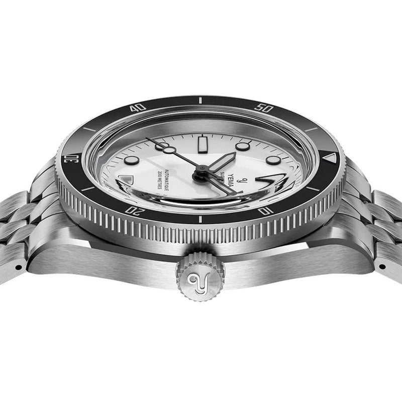 Yema Superman Dato CMM.10 with White Dial on Bracelet #YEMA-07
