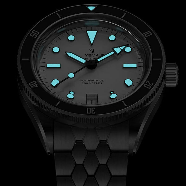 Yema Superman Dato CMM.10 with White Dial on Bracelet #YEMA-07