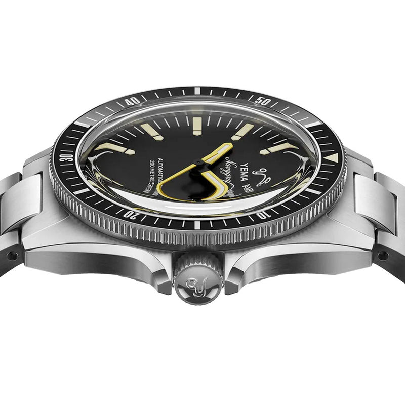 Yema Navy Heritage with Black Dial on Bracelet #YEMA-09