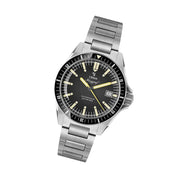 Yema Navy Heritage with Black Dial on Bracelet #YEMA-09