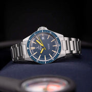 Yema Navy Heritage with Blue Dial on Bracelet #YEMA-10