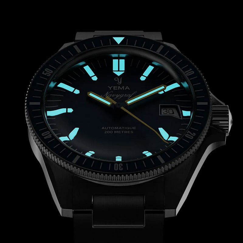Yema Navy Heritage with Blue Dial on Bracelet #YEMA-10