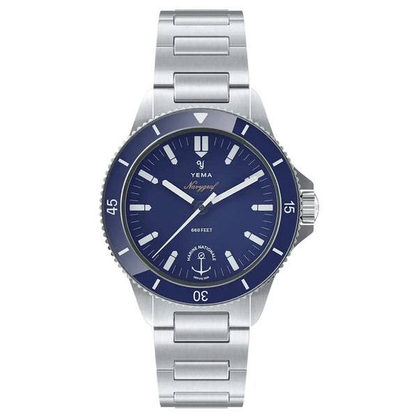 Yema Navygraf Marine Nationale Quarz with Blue Dial #YEMA-11
