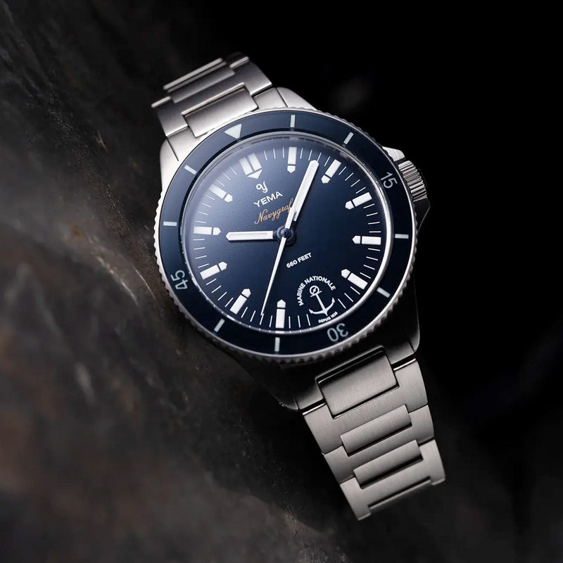Yema Navygraf Marine Nationale Quarz with Blue Dial #YEMA-11