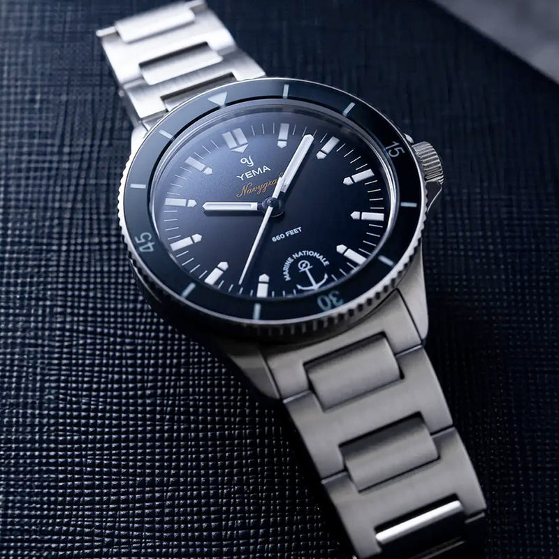 Yema Navygraf Marine Nationale Quarz with Blue Dial #YEMA-11