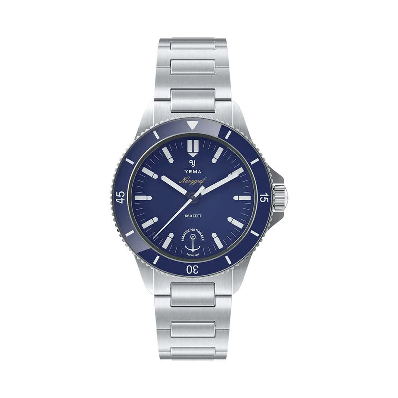 Yema Navygraf Marine Nationale Quarz with Blue Dial #YEMA-11