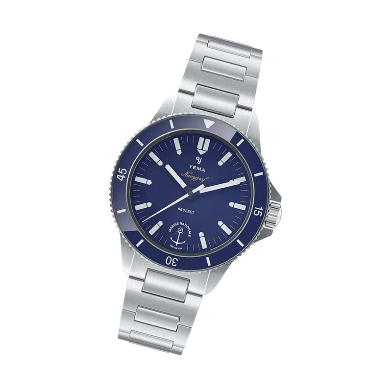 Yema Navygraf Marine Nationale Quarz with Blue Dial #YEMA-11
