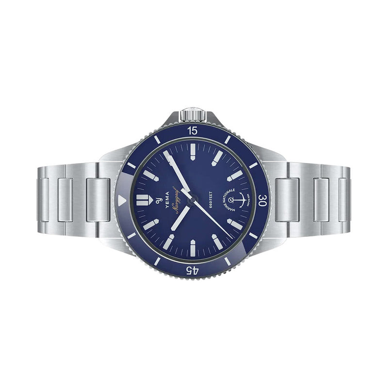 Yema Navygraf Marine Nationale Quarz with Blue Dial #YEMA-11