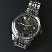 Yema Flygraf Pilot with Black Dial on Bracelet #YEMA-12
