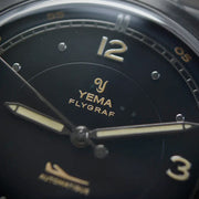 Yema Flygraf Pilot with Black Dial on Bracelet #YEMA-12