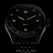 Yema Flygraf Pilot with Black Dial on Bracelet #YEMA-12