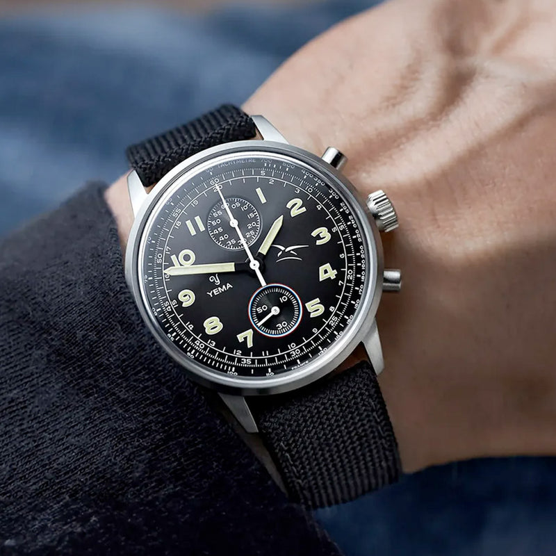Yema Flygraf Bi-Compax French Air Force Meca-Quartz Chronograph #YEMA-13