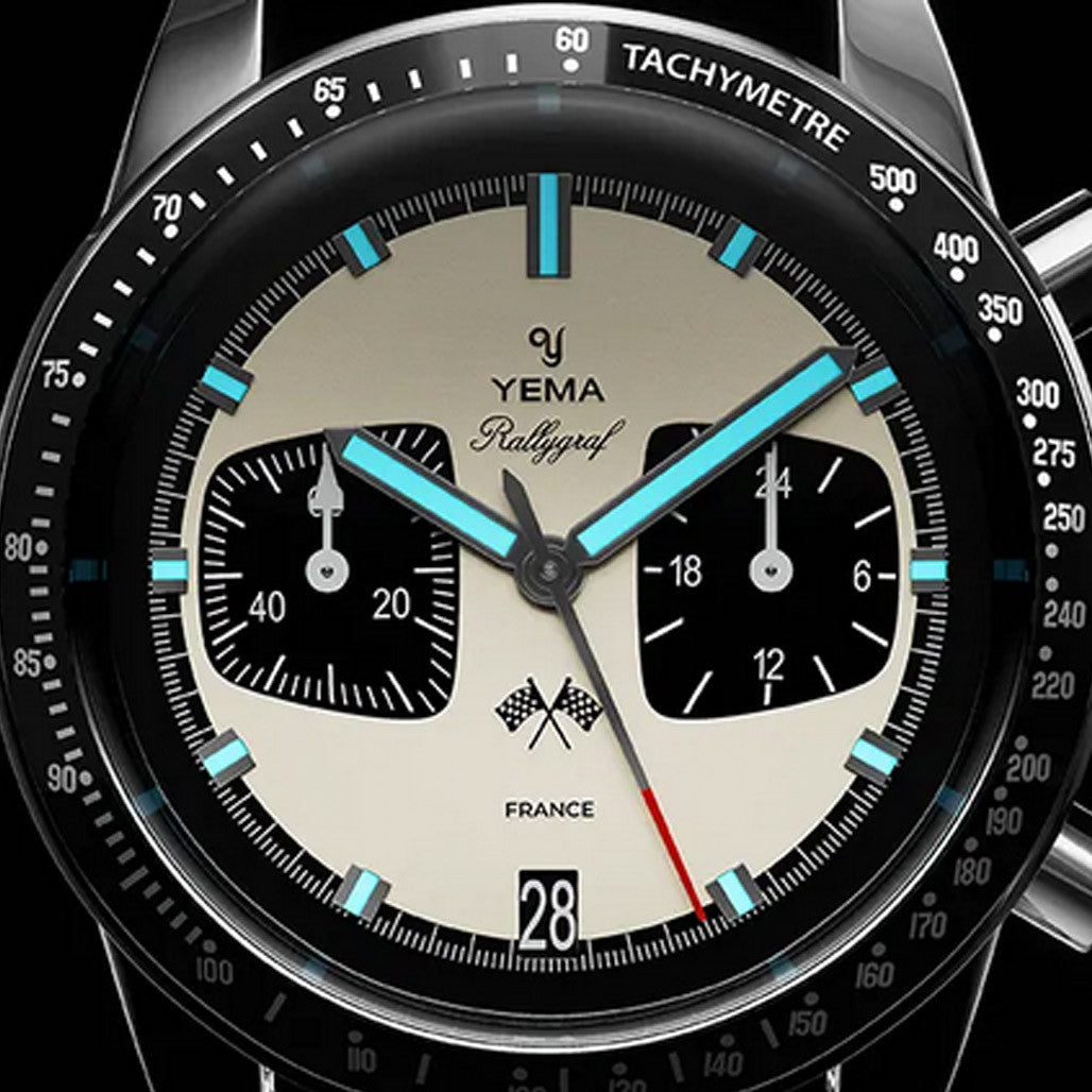 Yema Rallygraf Meca-Quartz Panda Chronograph #YEMA-16 — Long