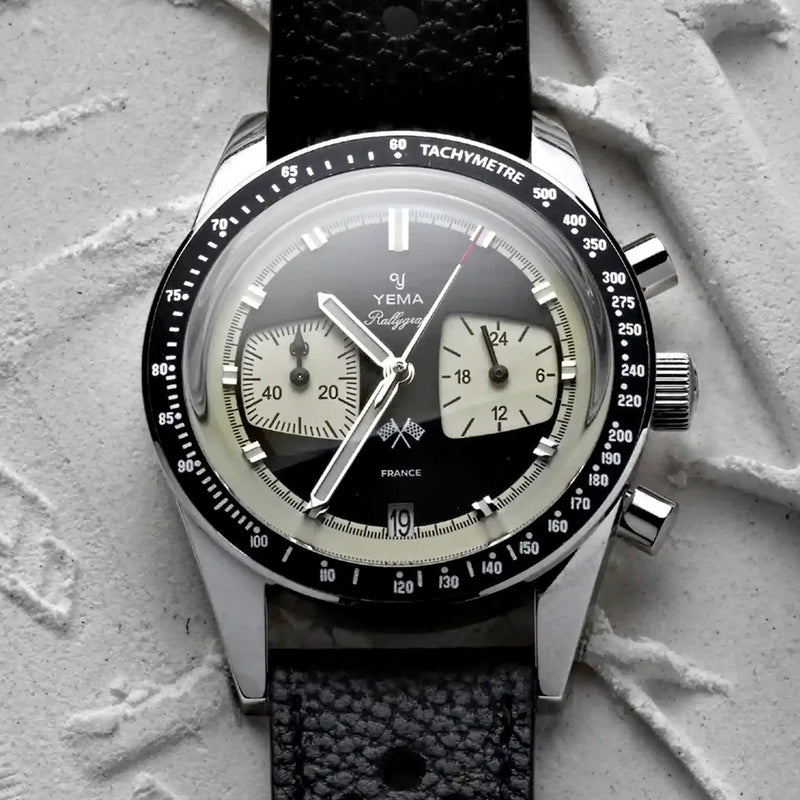 Yema Rallygraf Meca-Quartz Reverse Panda Chronograph #YEMA-17