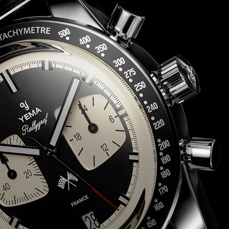 Yema Rallygraf Meca-Quartz Reverse Panda Chronograph #YEMA-17