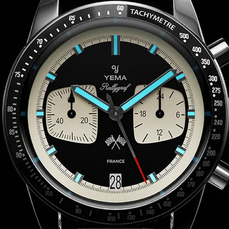 Yema Rallygraf Meca-Quartz Reverse Panda Chronograph #YEMA-17