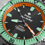 Zodiac Super Sea Wolf Pro-Diver Titanium Limited Edition #ZO3550 dial
