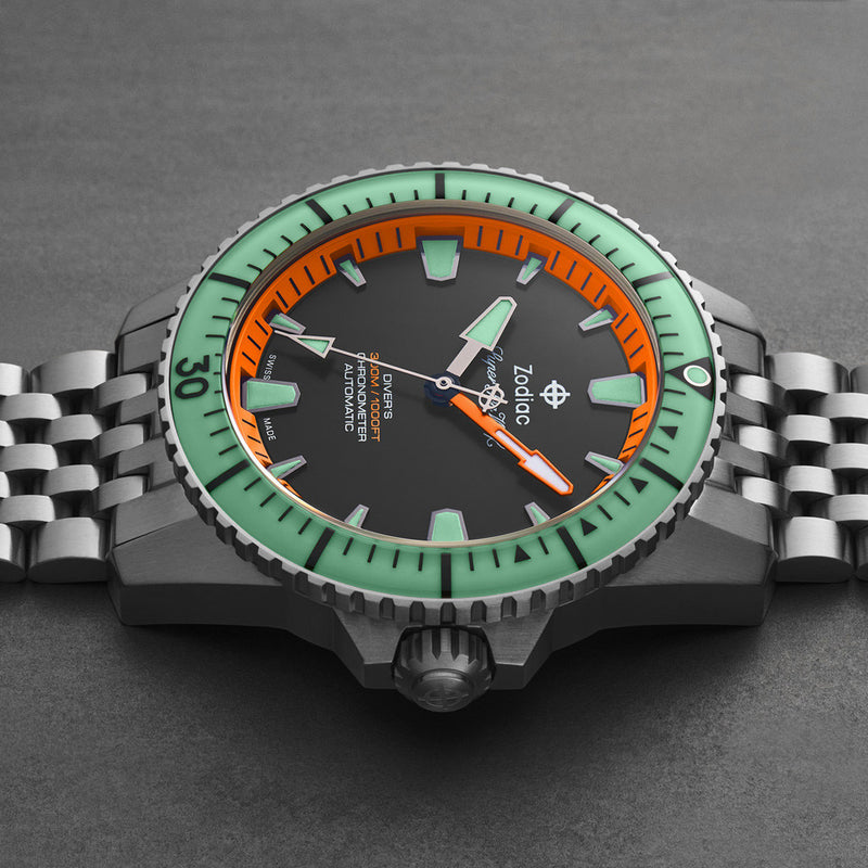 Zodiac Super Sea Wolf Pro-Diver Titanium Limited Edition #ZO3550 lifestyle