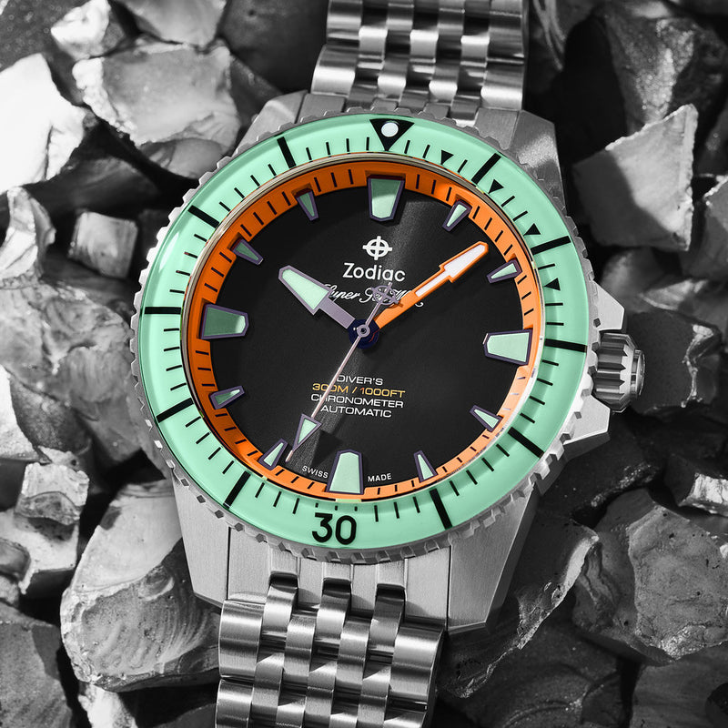 Zodiac Super Sea Wolf Pro-Diver Titanium Limited Edition #ZO3550 lifestyle