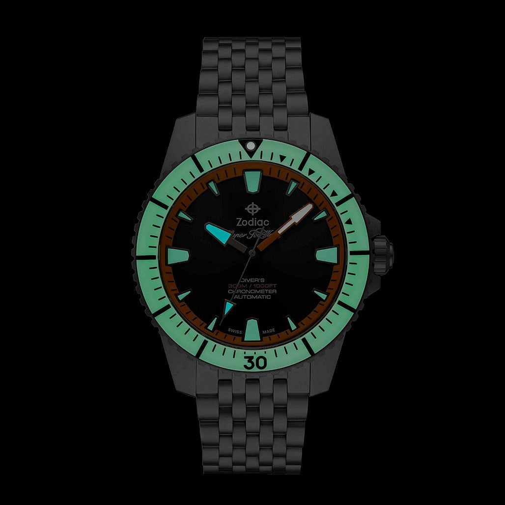 Zodiac Super Sea Wolf Pro-Diver Titanium Limited Edition #ZO3550