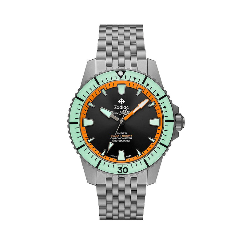 Zodiac Super Sea Wolf Pro-Diver Titanium Limited Edition #ZO3550
