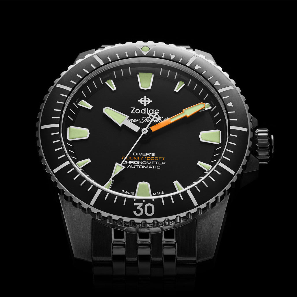 Zodiac Super Sea Wolf Pro-Diver Automatic Stainless Steel Watch