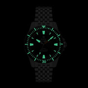 Zodiac Super Sea Wolf Pro-Diver Automatic Stainless Steel Watch #ZO3552 lume