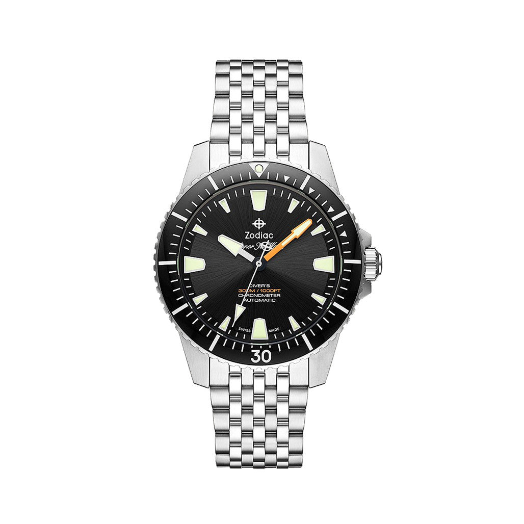 Zodiac Super Sea Wolf Pro-Diver Automatic Stainless Steel Watch