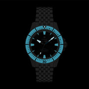 Zodiac Super Sea Wolf Pro-Diver with Black Dial and Blue Bezel #ZO3554 lime