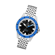 Zodiac Super Sea Wolf Pro-Diver with Black Dial and Blue Bezel #ZO3554 tilt