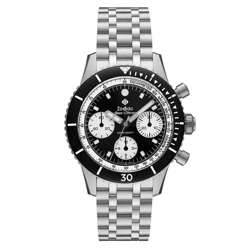 Zodiac Sea-Chrono Automatic Chronograph with Black Dial #ZO3604