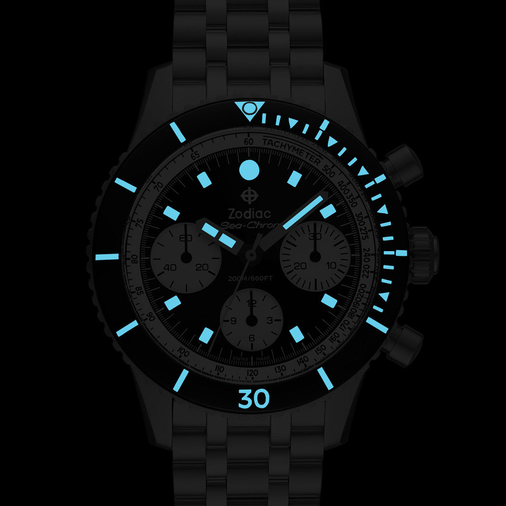 Zodiac Sea-Chrono Automatic Chronograph with Black Dial #ZO3604