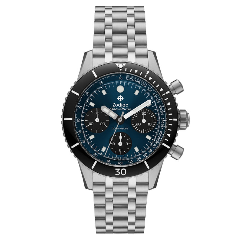 Zodiac Sea-Chrono Automatic Chronograph with Blue Dial #ZO3605 zoom