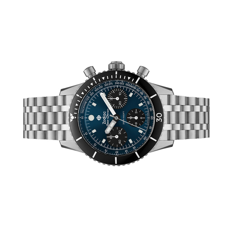 Zodiac Sea-Chrono Automatic Chronograph with Blue Dial #ZO3605 side