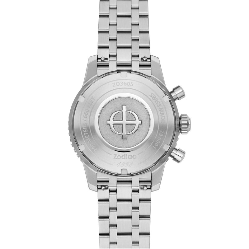 Zodiac Sea-Chrono Automatic Chronograph with Blue Dial #ZO3605 back