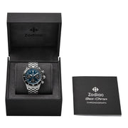 Zodiac Sea-Chrono Automatic Chronograph with Blue Dial #ZO3605 open box