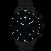 Zodiac Sea-Chrono Automatic Chronograph with Blue Dial #ZO3605 lume