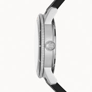 Zodiac Super Sea Wolf 53 Skin Automatic Black Rubber Watch #ZO9212 crown