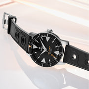 Zodiac Super Sea Wolf 53 Skin Automatic Black Rubber Watch #ZO9212 lifestyle