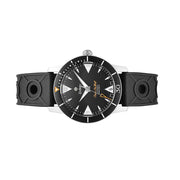 Zodiac Super Sea Wolf 53 Skin Automatic Black Rubber Watch #ZO9212 side
