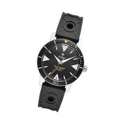 Zodiac Super Sea Wolf 53 Skin Automatic Black Rubber Watch #ZO9212 tilt