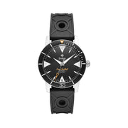 Zodiac Super Sea Wolf 53 Skin Automatic Black Rubber Watch #ZO9212